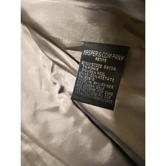 Kasper ASL Blazer Womens 6P Gray 3 Button Lined Long Sleeve - Picture 4 of 12